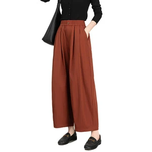 Women's Elastic Waist Pants Breathable Casual Long Pants for Spring Summer Slimming