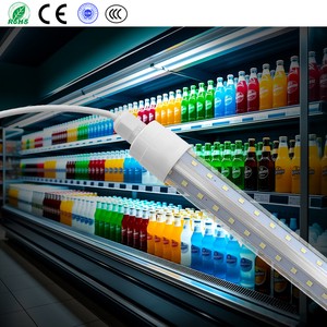 Commercial High CRI Ra80 Waterproof LED Fridge Lamp Linear Lights Tube Double Row Beads Cold/Warm White Freezer Light 230 Beam