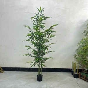 Modern Design Artificial Buddha's Hand Bamboo Plastic Indoor Plants Environment-Friendly Natural Look High Simulation Landscaper