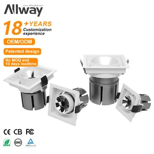 For High Brightness Anti Glare Modern Aluminum Small Recessed LED Grille Lamp Housing with Customizable Options