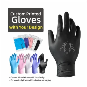 Disposable Latex and Silicone Nitrile Touch Screen Multi-color Washable and Customizable logo Safety Gloves