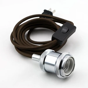 Hot Sale Aluminum Lamp Holder E27 Light Bulb Socket with Switch