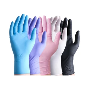 F013 Medical Disposable Nitrile Powder-Free Hand Gloves 100pcs Anti-Slip Touch Screen Puncture Resistant