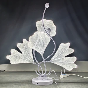 Customizable Modern Metal LED Luminous Ginkgo Roadlight Decor Wedding Backdrop Lighting Stage Decoration Accessories AC IP20