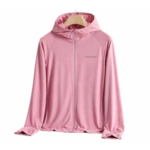 Custom Wholesale Men's Sun Protection Jackets Lightweight Breathable UV Resistant Hooded Zipper Coats Logo Quick Dry Outdoor