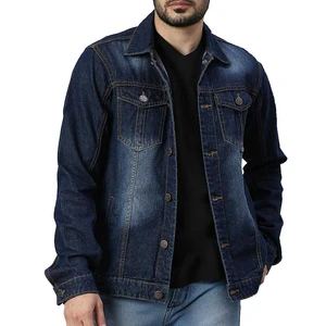 HI-GLOW SPORTS INTERNATIONAL Men's Winter Canvas Denim Jacket-Quick Dry Breathable Turn-down Collar Solid Color High Street