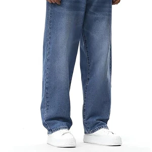 Hot Selling Personalized Design Embroidery Plus Size Men's Straight Mid Rise Colored Denim High Durable Quality 100% Cotton