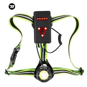 WEST BIKING Running Light LED Runner Lights With Reflective Straps Safety Rechargeable Waterproof Night Running Light