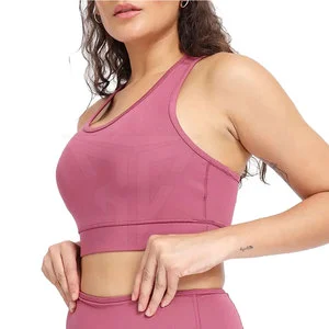 Plus Size Breathable Light Support Women's Fitness Bra Spandex/Nylon Material Comfortable Easy Wear High Quality Customizable