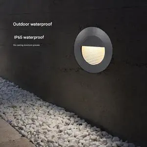 KDBANG LED Motion Sensor Recessed Step Light IP65 Anti Glare Energy Saving Outdoor Garden Corridor Balcony Staircase Wall Lamp