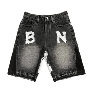KY Homme Jorts Washed Customised Jeans Shorts Men Distressed Washed Denim Shorts