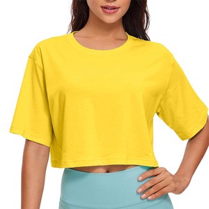 Casual women crop top short sleeve style lightweight fabric trendy fashion wear for girls everyday use simple design look