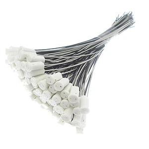 G4 LED Crystal Lamp Holder 20CM 50CM White Black Wire Screw Style Ceramic Light Bulbs Socket
