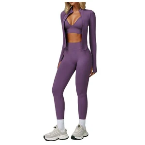 Cross-Border Plus Size Women's Seamless Tight Yoga Jumpsuit Crew Neck Waist Slimming Quick-Drying Full Length Solid Sports