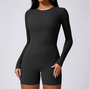 Hot Sales Sports Jumpsuit Gym Outfit Running Recycle Breathable Long Sleeve One Piece Yoga Jumpsuit Fitness for Women