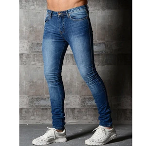 Hot Sale Slim Fit Stretch Denim Jeans Men Vintage Straight Washed Mid Waist Autumn Fashion Casual Streetwear Style