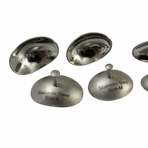 Ironcure industries Corneal Eye Shield Protectors Stainless Steel Manual Surgical Kit Set 6 Pairs (Small/Large/X-Large) CE