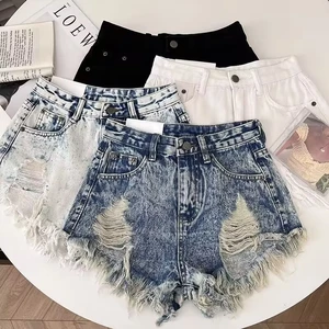 Summer Fashion Vintage Mid Waist Denim Shorts Wholesale Factory Direct Sale Korean Style Women's Street Vendor Supply