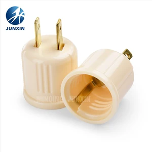 Outlet to Socket Adapter Plug-in Light Socket Convert Outlet to Light Bulb Socket E26 Lamp Holder