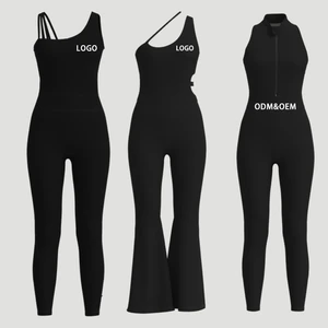 Women's Gym Jumpsuit Zip up Sports Bodysuits&jumpsuits Gym Wear Activewear Yoga Jumpsuits One Piece Workout Romper