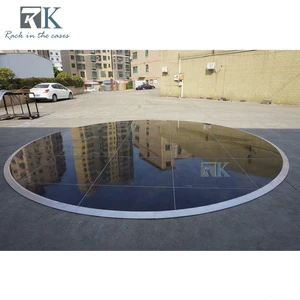 Classic Roundness Dance Floor with Black Platform and Aluminum Edges