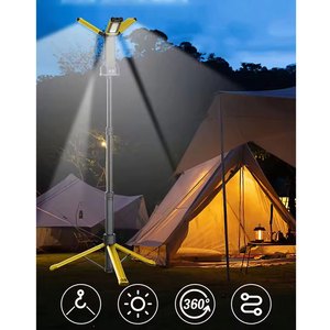 Portable Outdoor Camping Light with Tripod 7000LM LED Camping Tent Lamp Waterproof Worklight Custom Outdoor Foldable Worklight