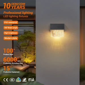 Modern Square Single Head Waterproof Decorative Garden Light with CE Certified Surface Mounted LED Outdoor Wall Lamp