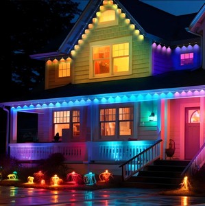RGB Smart House Eaves Light Decorative Waterproof Outdoor App Control Music Sync 32ft 49ft 98ft