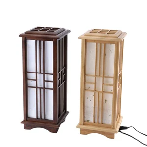 Luxury Design Custom Logo Printing Beautiful Bamboo Craft Decorative Long Wind Lamp