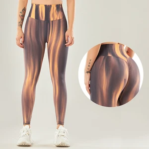 2025 New Tie-dye Aurora Buttock Lifting Seamless Women Yoga Pants Tight Sports Pants High Waist Fitness Sport Yoga Leggings
