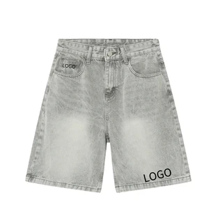 2025 New Hot Summer Vintage High Quality Baggi Jeans Jorts Breathable Mid Waist Baggy Denim Shorts Pocket Jeans Short