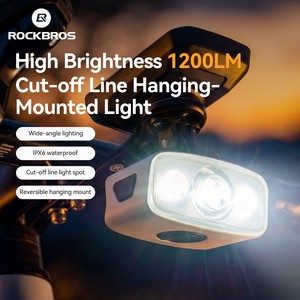 ROCKBROS Bike Headlight - High Power 1000LM Front Light With Cutoff Beam For Road/MTB/Folding Bikes, USB-C Rechargeable