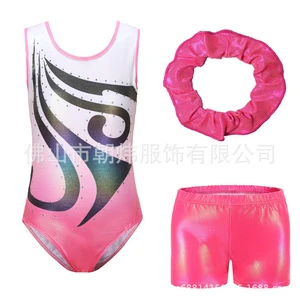 Sleeveless Gymnastics Leotards With Shorts Children Gymnastics Suits Shorts Girls and Boys Leotards Sets