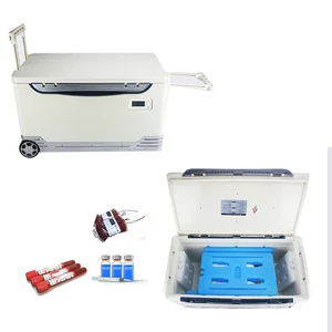 68L Big Capacity Medical Wholesale Vaccine Blood Carrier Cooler Box With Wheels