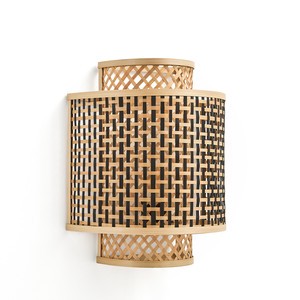Bamboo Wall Lamp for Interior Lighting Projects Providing Warm Ambient Light and Natural Material Appeal