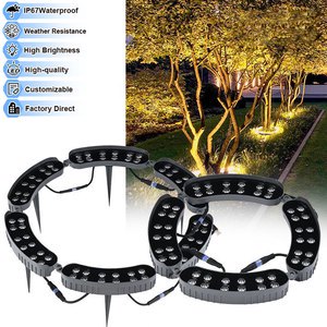 Factory Price LED Landscape Ring Tree Lights 3000K 6500K RGB Spike Spotlight Low Voltage 12V 24V Outdoor Garden Lights