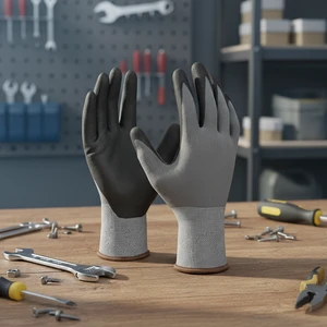 Anti-Static Nitrile Silicone Gloves Nylon Latex Coating Polyester Leather for Gardening Protective Gear Stab Cut Gloves