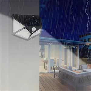 Motion Detection Security Solar Powered Wall Lights Outdoor Gate Lamp Security Light With Motion Sensor