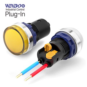 WINDOO 22mm IP68 Waterproof Red Green Blue Yellow White 3V 12V 24V 48V 110V 220V Highlight Metal LED Indicator Light Lamp