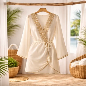 Trending Designer Ladies Beach Cover-up Hand Embroidered With Beads Sequin in Cheap Price From Manufacture