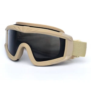 Tactical Helmet Glasses UV400 Protection Mens Ballistic Goggles Anti-Fog Polarized Lens Mens Shooting Ansi Z87 Safety Sunglasses