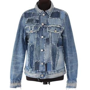 2026 Customizable Women's Blue Denim Jacket Stylish Long Sleeve with Big Pockets Varsity and blazer Women Coat Jacket for Women