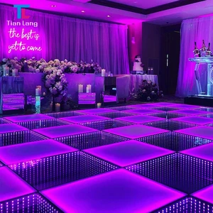 2025 New Hengyu Light up Dancefloor Portable Dance Floor Led 3d Mirror Dance Floor for Dj Stage Equipment