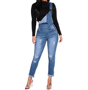 New Arrival Women Denim Jeans Overalls Full Length Breathable 100% Cotton Quick Dry OEM Customized Service
