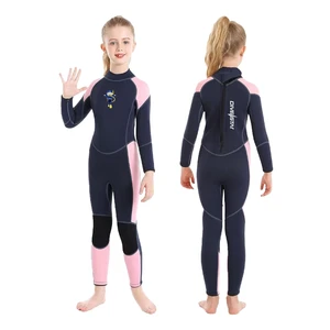 DIVESTAR Custom Wholesale 3mm Neoprene Long Sleeve Keep Warm Surfing Swimming Wetsuit Diving Suits For Kid Children