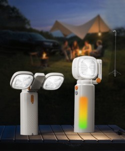 4-in-1 Camping Light Flashlight 2000LM Rechargeable 120H Runtime Adjustable Magnetic Tripod Outdoor Emergency Lantern