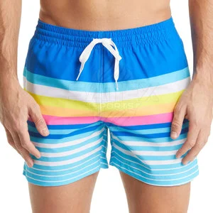 Comfortable 100% Cotton Solid Swim Trunks with Quick Dry Breathable Fabric Formal Style for Men's Swimming and Beach Fun