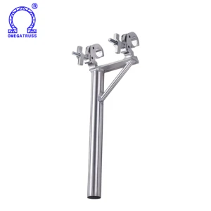 Aluminum Silver Durable Customized Shape Lighting Bar Fast Clamp 500mm L Double Clamp Light Coupler Stage Truss Hook Accessories