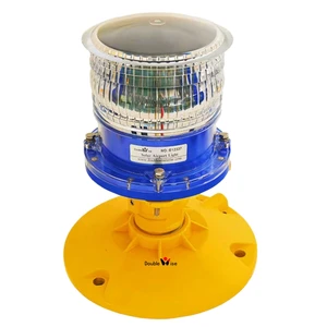 Aviation Obstacle Light Navigation Beacon Solar High-rise Tower Flashing Warning Light Red LED IP67 360 Beam 200lm 100000 Hours