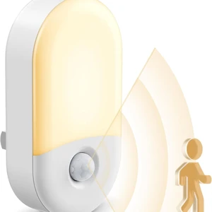 Auto LED Night Light with Light Sensor Modern ABS Plug-In Mood Light for Home Use Custom Design Patterns